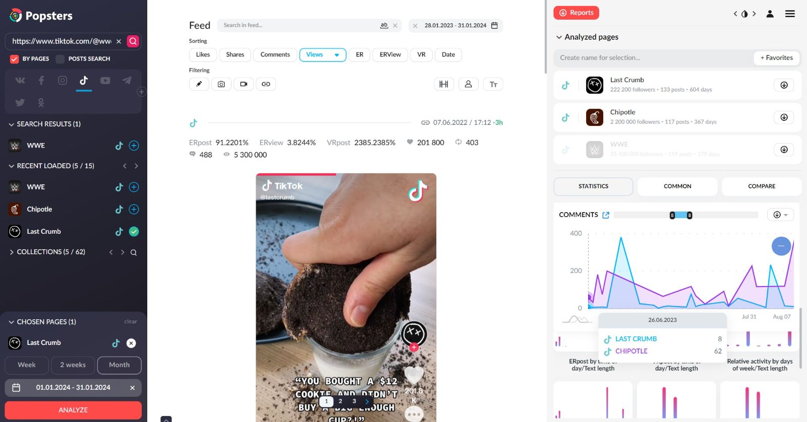 TikTok analysis software